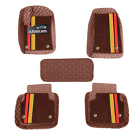Muchkey Accessoires Auto Fashion Tapis de pied universel antidérapant imperméable à l'eau double couche de cuir Tapis de voiture personnalisés Tapis de sol