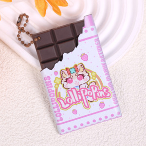 3D nhựa sô cô la Keychain phim hoạt hình tùy chỉnh tùy chỉnh Quà tặng khuyến mãi tùy chỉnh logo nhựa sô cô la móc khóa - Product Image 3