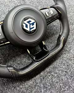 Volant en cuir GTI VW Volkswagen compatible avec les modèles Golf 6 7 <span class=keywords><strong>R</strong></span> Series Passat B8 Mk7 Mk8 <span class=keywords><strong>Arteon</strong></span> CC Jetta Series - Product Image 4