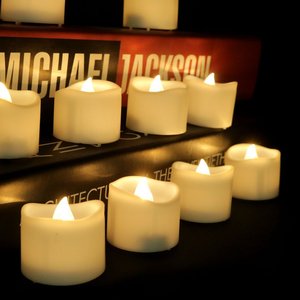 Hochzeits-Dekorationskerzen Flammenlose <span class=keywords><strong>LED</strong></span>-Teelichter Bestseller Romantische Batteriebetriebene Flackernde Weihnachtskerzen Anpassbar - Product Image 3