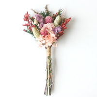 Buket Rumput Pampas 23cm Grosir dengan Daun Buluh untuk Dekorasi Pernikahan Boho Hadiah Tahun Baru Valentine