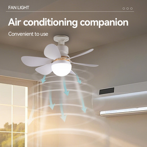 Ventilateur <span class=keywords><strong>de</strong></span> <span class=keywords><strong>plafond</strong></span> LED moderne 30W 6 pales E27, 3 niveaux <span class=keywords><strong>de</strong></span> luminosité réglable, télécommande, ventilateur rafraîchissant pour garage, <span class=keywords><strong>salle</strong></span> <span class=keywords><strong>de</strong></span> <span class=keywords><strong>bain</strong></span>, chambre à coucher - Product Image 5