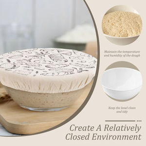 Couvre-bol à levain élastique, couvre-pâte à pain pour la fermentation, germination des céréales, levain - Product Image 2