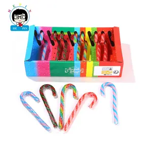 Hot Sell Rainbow Color Multi Flavored Boxes Packaging Christmas Best Sellers Candy Cane Hard Candy