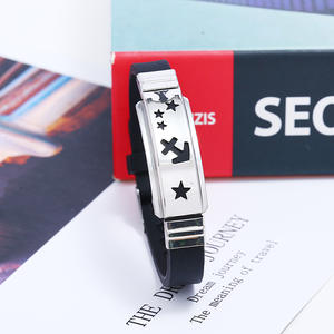 Go Party Fashion Brazalete de acero inoxidable y silicona 12 Brazaletes del horóscopo para parejas y amigos Gran idea de regalo - Product Image 6