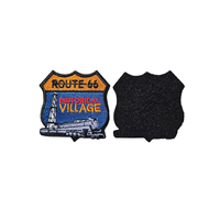 Écussons brodés auto-agrippants Route 66 américaine pour motards, décoration de veste de motard, fournitures de couture DIY