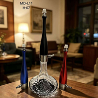 DS Modern 67cm Narguilé Chicha à Tube Unique Durable avec Éclairage LED pour Voyage MAO-164
