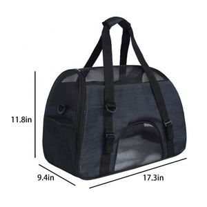 Sacs de transport pliables respirants en maille souple pour animaux de compagnie, approuvés par les compagnies aériennes, personnalisables, de luxe, à faible MOQ, pour chiens et chats - Product Image 2