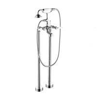Robinet de baignoire autoportant sur pattes avec bec pivotant en laiton pour douchette à main Caractéristiques clés pour robinets de bain et de douche