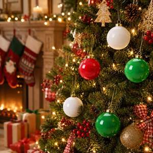 Festive Christmas <b>Bauble</b> Fine Bone China <b>Ceramic</b> Hanging Decorated Balls Decoration Xmas Tree Ornament - Product Image 6