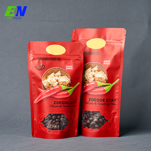 Nhà Máy Giá tùy chỉnh đứng lên túi cho thực phẩm ăn nhẹ gia vị cửa sổ hạt bao bì Dây Kéo Túi thực phẩm ăn nhẹ doypack - Product Image 1
