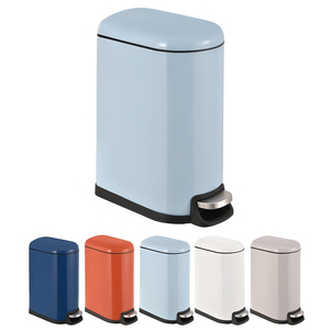 Cubo de basura de acero inoxidable Delgado personalizado de 10L para oficina, inodoro, cocina, con pie cubo de basura, Cubo de almacenamiento