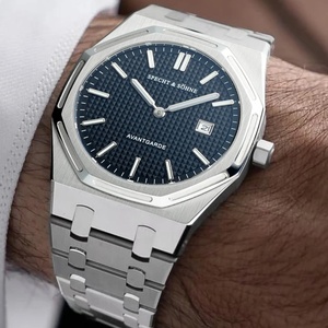 Montre-bracelet à quartz japonaise VX3K pour homme, avec cristal saphir lumineux, ultra-mince, en acier inoxydable, avec cristal saphir - Product Image 4