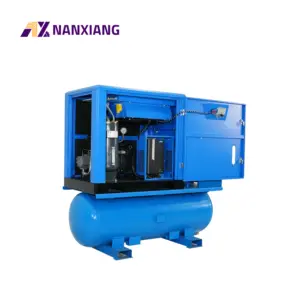 Industrial Compressors 7.5kw Electric Combined Air Screw Compressor For Laser Cutting With Dryer And 400l Air Tank