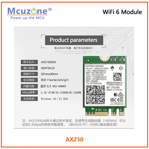Módulo WiFi6 E AX200 AX210 RTL8822CE Intel 8265C WiFi5 Compatible con NanoPC T6 RPi OpenWrt Ubuntu Linux Android TV - Product Image 3