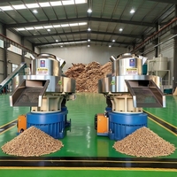 Machine à granulés de biomasse à haute productivité CE Vertical Ring Die pour sciure de bois, herbe, paille, branches et palettes de bois