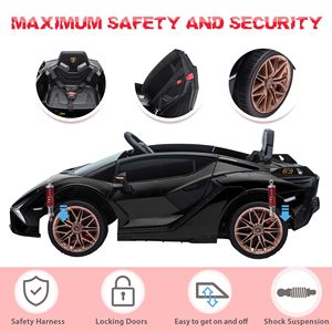 Mini <span class=keywords><strong>Auto</strong></span> Elettrica per Bambini <span class=keywords><strong>Lamborghini</strong></span> Sián con Licenza Ufficiale 12V, Go-Kart Cavalcabile da Drift a Batteria - Product Image 6