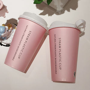 Tasses <span class=keywords><strong>à</strong></span> café en papier rose et noir en vrac avec logo personnalisé et verres jetables écologiques avec <span class=keywords><strong>thé</strong></span> PP et couvercles en plastique - Product Image 4