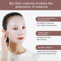 Masque facial coréen au collagène, blanchissant, hydratant, nourrissant, en bio-cellulose de noix de coco, OEM