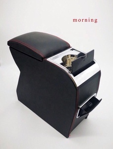 Nuovo Design USB e portabicchieri Design <span class=keywords><strong>legno</strong></span> Car PU centro <span class=keywords><strong>in</strong></span> pelle scatola di immagazzinaggio per Kia mattina DA-6158 - Product Image 2