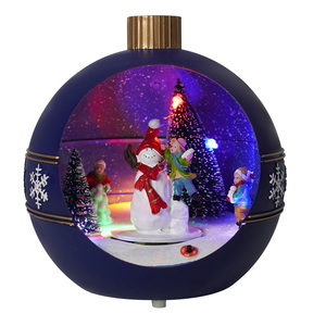 <span class=keywords><strong>Adornos</strong></span> Navideños de Plástico con Escena de Muñeco de Nieve Musical Mecánico, Decoración Navideña al por Mayor - Product Image 2