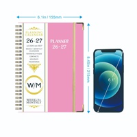 Exclusivo Cuaderno de Notas en Inglés para Ventas Transfronterizas 2026-2027, Serie A, Calendario A5, Planificador Semanal, Registro de Trabajo, Agenda, Regalo