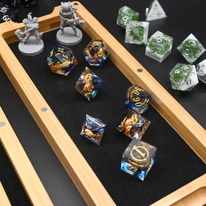 <strong>Custom</strong> Laser Marking Wooden <strong>Dice</strong> <strong>Set</strong> Storage Box 2-in-1 Rectangle <strong>Dice</strong> Case for DnD Tabletop RPG <strong>Games</strong> - Product Image 3