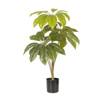 Arbre artificiel en kapok de 60 cm, décoration d'intérieur, petite plante artificielle, décoration de bureau, arbre de la richesse artificiel en pot