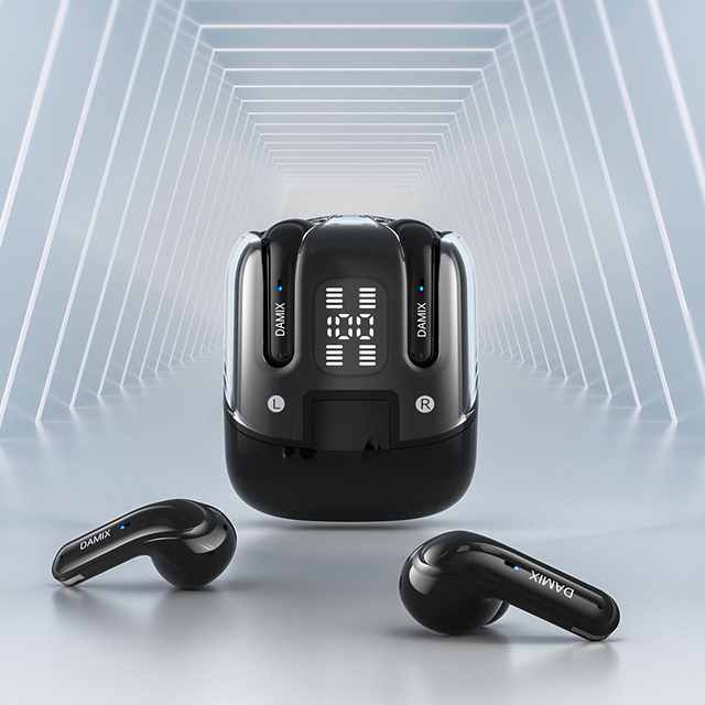 2025 New True Wireless Noise Cancelling DX-16 Transparent Premium Cover Gaming TWS Wireless Earbuds