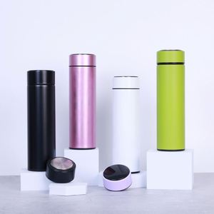 Custom Logo 500ml 17oz Double Wall Stainless Steel Insulated Temperature Vacuum <b>Flasks</b> Thermos Cup LED Smart Water <b>Bottle</b> - Product Image 1