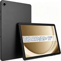Casing Lembut TPU Karet Matte Tipis untuk Samsung Galaxy Tab A9+ A11 Plus 11'' X236 X238 Pelindung Tablet Hitam Lucu yang Sedang Tren