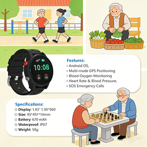 La montre connectée de sécurité basée sur les données : L23 pour l'<span class=keywords><strong>intelligence</strong></span> géographique et les indicateurs de santé - Product Image 1