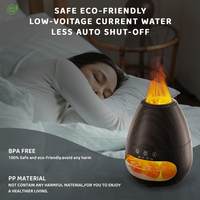 Lampe himalayenne électrique arôme brume fraîche atomiseur d'air humidificateur diffuseur d'arôme de pierre de sel à ultrasons avec décoration de flamme 3D