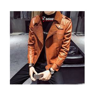 <b>Fur</b>-Winter Quilted Collar Custom Made Leather Outdoor Streetwear Breathable Winter Fashion Casual-Blacked Bomber Jacket - Product Image 3