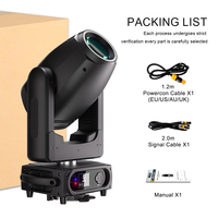 Équipement d'éclairage de scène professionnel, Lyre Beam Spot à 3 prismes Gobo, 200W LED Moving Head