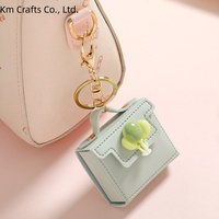 Porte-monnaie de créateur en cuir, mini sac porte-clés, breloque de sac, mignon, en cuir PU, motif ballon, pochette à monnaie, accessoires de sac à main