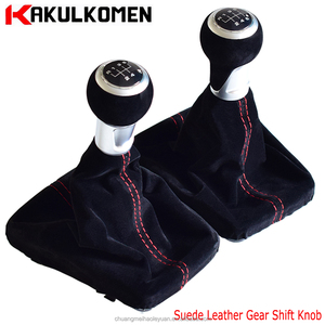 Poignée de levier de vitesses en cuir suédé pour voiture à 5 ou 6 vitesses, housse de protection pour <span class=keywords><strong>Audi</strong></span> A3 <span class=keywords><strong>S3</strong></span> 8V S-line 2014-2020 - Product Image 2