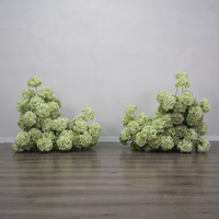 Décorations de mariage printanières, boule florale artificielle en soie, faite à la main, moderne, entièrement verte, fleur d'hortensia pour décorations de la Saint-Valentin