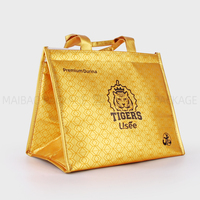 Personnalisé eco non tissé livraison de nourriture isolation feuille sac réutilisable café à emporter thermique sac déjeuner glacière thermique déjeuner sac fourre-tout