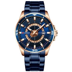 Montre à quartz pour homme personnalisée, cadran extra large de 50 mm, boîtier en alliage, cadran à aiguilles en verre, bracelet en acier inoxydable, chronographe, jour/date - Product Image 3