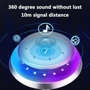 Nouvelle enceinte musicale UFO sans fil stéréo sans perte avec woofer, lumière LED, suspension magnétique flottante et rotation à 360 degrés - Product Image 3