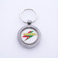 Özelleştirilmiş Logo anahtarlıklar 2D 3D Metal anahtarlık 360 derece dönen iplik anahtarlık tasarımcı moda temalı noel özel