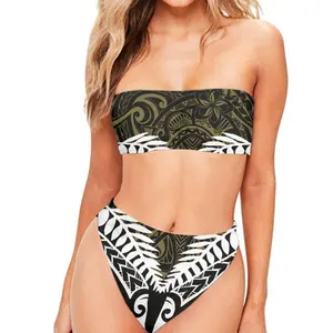 Summer Traditional Bossinian Pattern Women&#39;s Swimwear Two-piece Retro Bikini Sexy Beach Swimwear OEM Service Digital Print