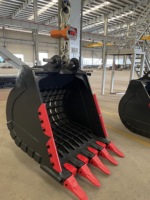 Godet squelette pour excavatrice PC300/CAT330 1,3 m³ pour le nivellement du gravier/le tri et le criblage des matériaux/la séparation des roches du sol