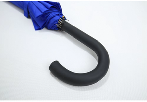 Cadeaux d'affaires en gros, <span class=keywords><strong>parapluie</strong></span> droit en nylon 190T à ouverture semi-automatique, résistant au vent, 16 baleines, avec poignée en plastique, logo personnalisé - Product Image 6