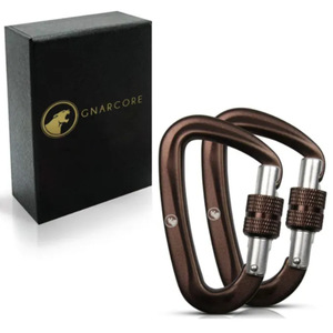 Mousqueton double verrouillage en alliage d'aluminium Gnarcore 5KN pour l'escalade, emballage en boîte - Product Image 3