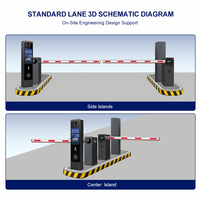 Barrière Automatique à Flèche 200W DC24V IP54, Conception d'Armoire Extérieure Étanche pour Entrées de Véhicules Scolaires - Vente en Gros