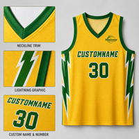 Maillot de basketball personnalisé pour lycée, sublimé, pour jeunes, respirant, pour l'entraînement, pour les équipes universitaires et les clubs