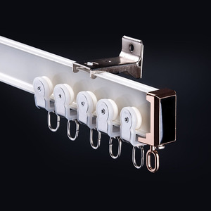 Hot Sale Ceiling Mounted Silent Sliding Aluminium Alloy Bendable Flexible Curtain Track for Home Hotel - Product Image 5