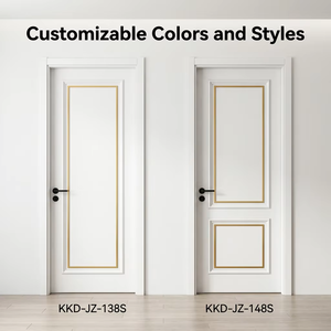 Portes intérieures pré-montées en bois <span class=keywords><strong>laqué</strong></span>, élégantes et minimalistes, pour chambres et appartements, installation facile et insonorisées - Product Image 4